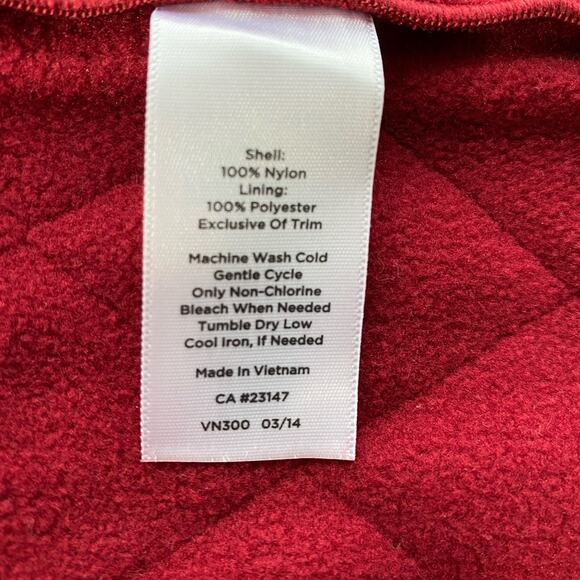 Talbots Quilted Chore Vest Women M Red Old Money Country Barn Adjustable Waist - Picture 8 of 10